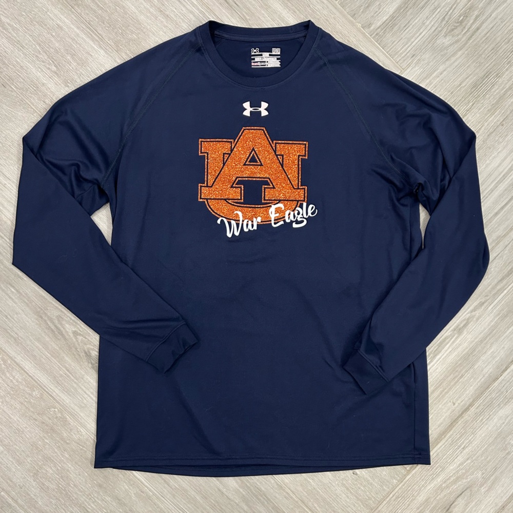 Under Armour Long Sleeve Shirt Auburn Logo Size Medium